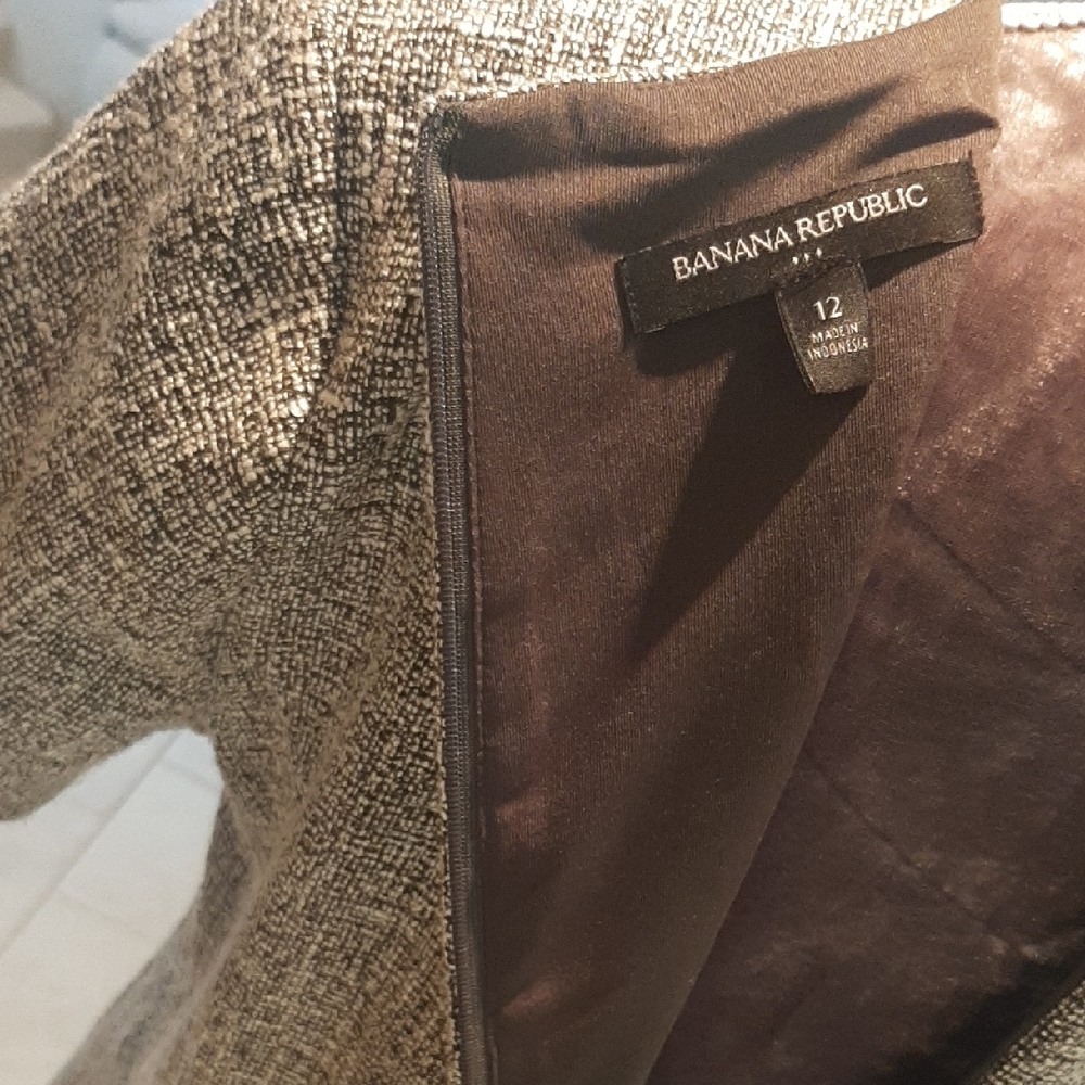 2 DRESS BDL🍌Banana Republic Gray/Green Tweed Sz12➕👄KismetStriped Gray/GreenSzL - Picture 6 of 13